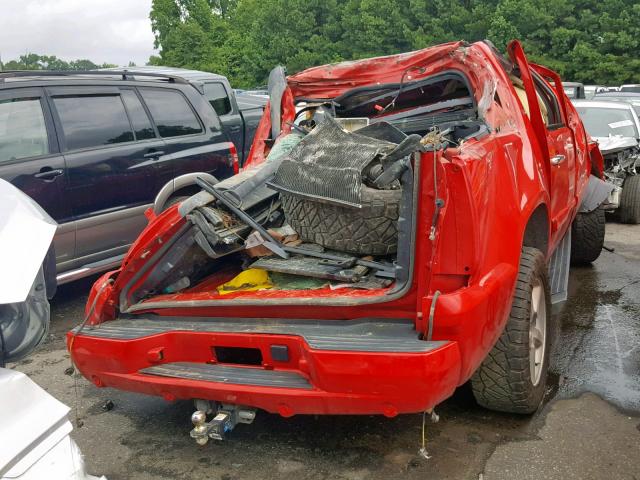 3GNFK12Y77G280249 - 2007 CHEVROLET AVALANCHE RED photo 4