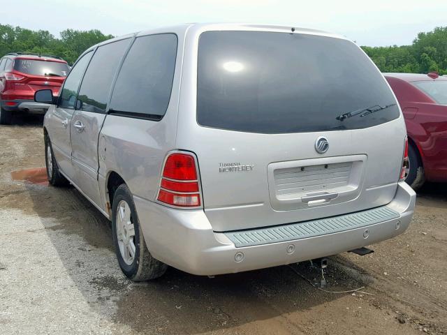 2MRZA21265BJ03832 - 2005 MERCURY MONTEREY C SILVER photo 3