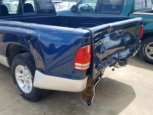 1B7GL22X71S114935 - 2001 DODGE DAKOTA TWO TONE photo 9