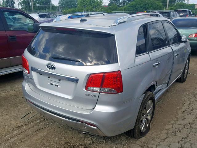 5XYKWDA29BG094861 - 2011 KIA SORENTO SX SILVER photo 4