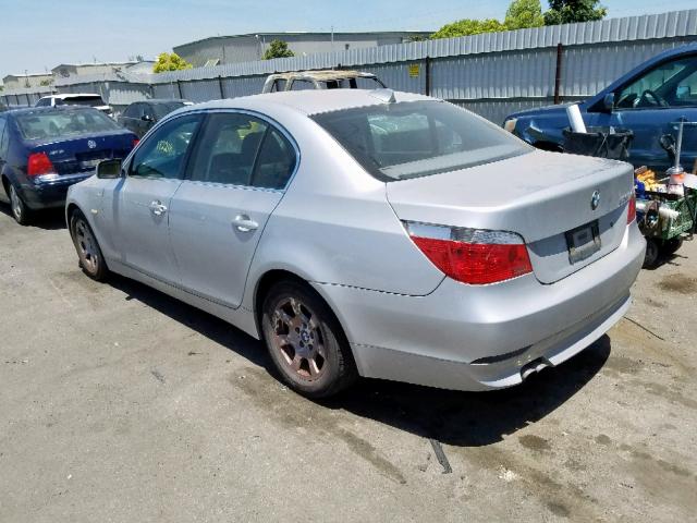 WBANA53504B853240 - 2004 BMW 525 I SILVER photo 3