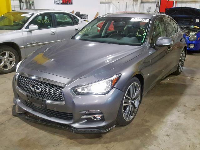 JN1BV7AR2EM705269 - 2014 INFINITI Q50 BASE GRAY photo 2