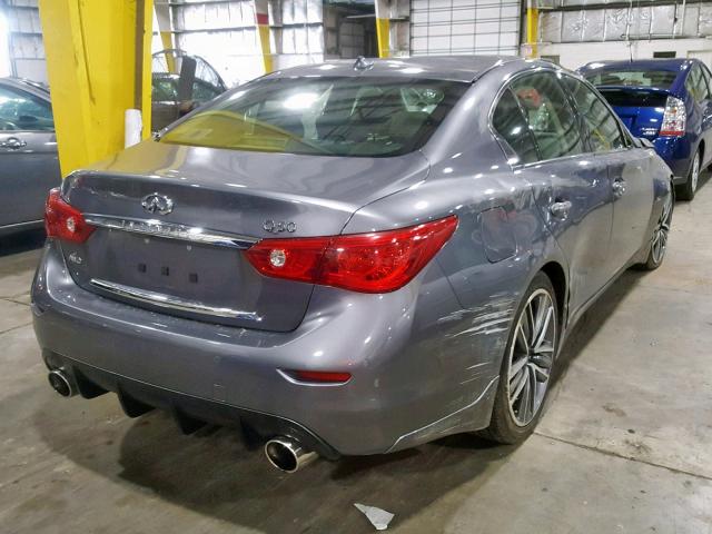 JN1BV7AR2EM705269 - 2014 INFINITI Q50 BASE GRAY photo 4