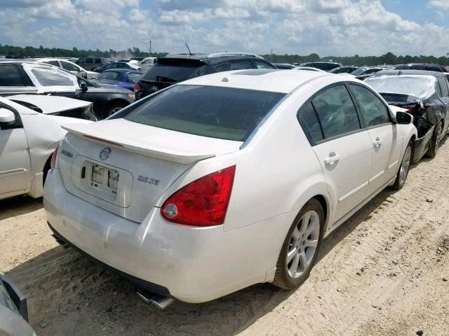 1N4BA41E68C800437 - 2008 NISSAN MAXIMA SE WHITE photo 4