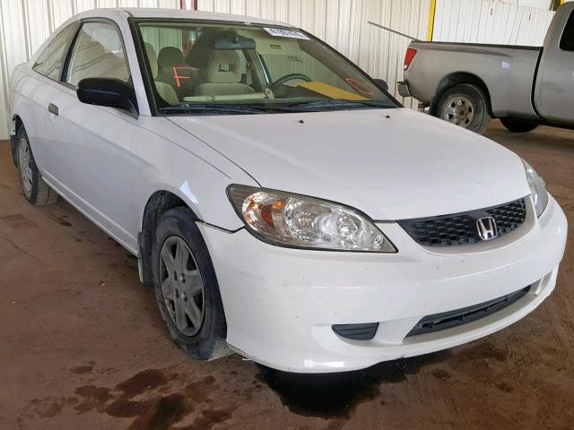 1HGEM22195L036403 - 2005 HONDA CIVIC DX V WHITE photo 1