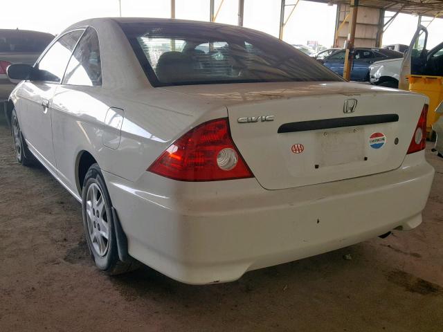 1HGEM22195L036403 - 2005 HONDA CIVIC DX V WHITE photo 3