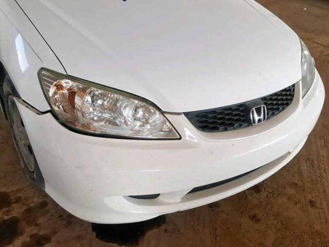 1HGEM22195L036403 - 2005 HONDA CIVIC DX V WHITE photo 9