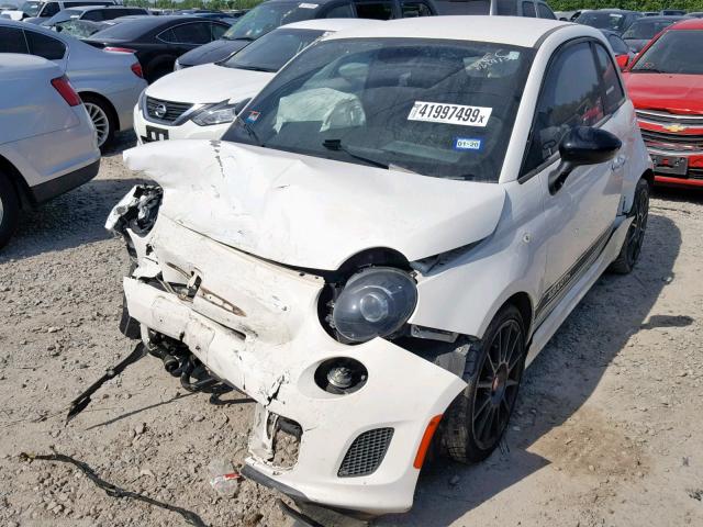 3C3CFFFH9FT500301 - 2015 FIAT 500 ABARTH WHITE photo 2