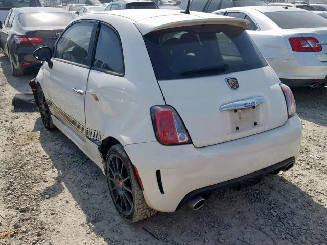 3C3CFFFH9FT500301 - 2015 FIAT 500 ABARTH WHITE photo 3