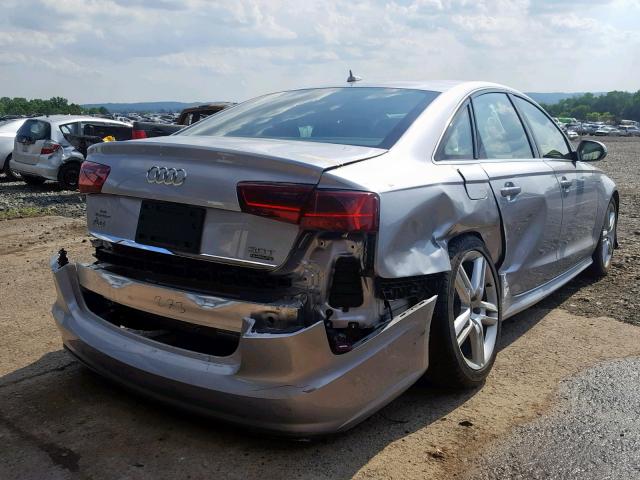 WAUFGAFCXGN091169 - 2016 AUDI A6 PREMIUM SILVER photo 4