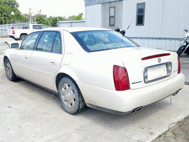 1G6KD54Y01U262186 - 2001 CADILLAC DEVILLE WHITE photo 3