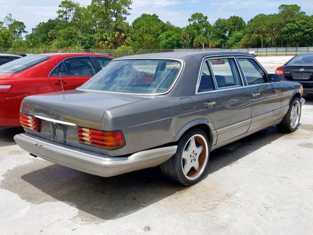 WDBCA35D9HA359181 - 1987 MERCEDES-BENZ 420 SEL GRAY photo 4