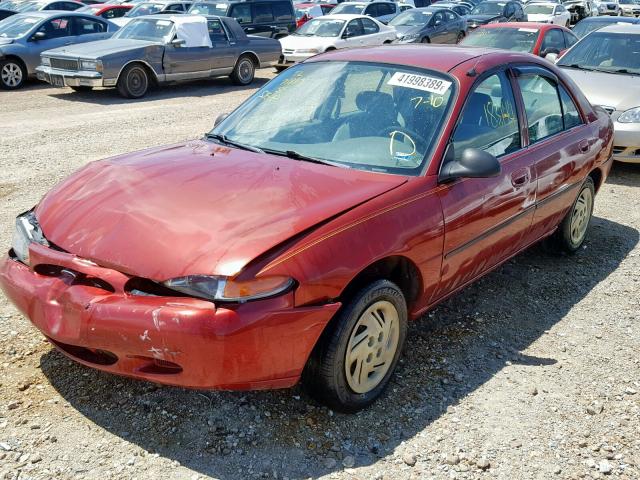 1FAFP10P5XW142737 - 1999 FORD ESCORT LX MAROON photo 2