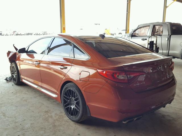 5NPE34AB0FH190415 - 2015 HYUNDAI SONATA SPO ORANGE photo 3