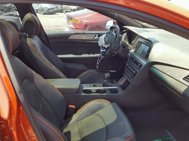 5NPE34AB0FH190415 - 2015 HYUNDAI SONATA SPO ORANGE photo 5