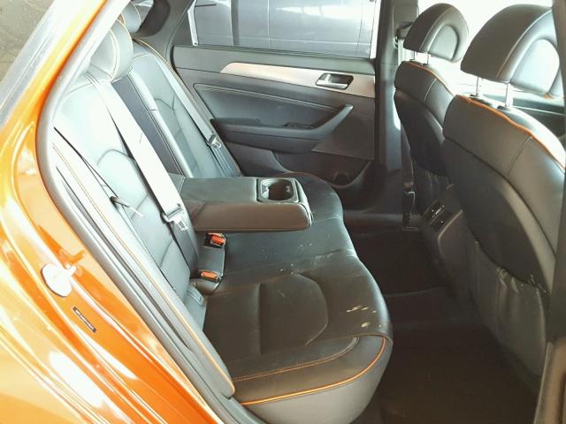 5NPE34AB0FH190415 - 2015 HYUNDAI SONATA SPO ORANGE photo 6