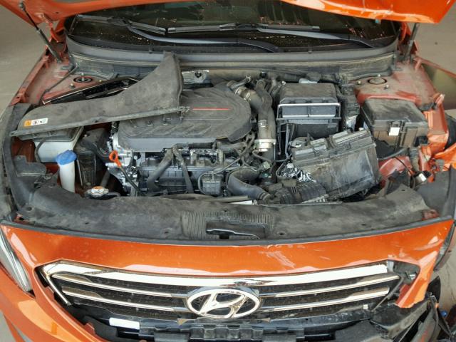 5NPE34AB0FH190415 - 2015 HYUNDAI SONATA SPO ORANGE photo 7