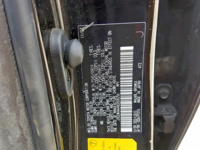 JTEEW44A482008256 - 2008 TOYOTA HIGHLANDER BURN photo 10