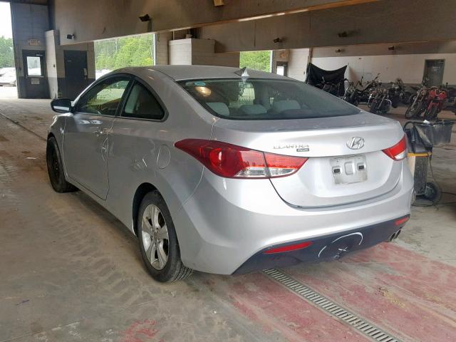 KMHDH6AE6DU003776 - 2013 HYUNDAI ELANTRA CO SILVER photo 3