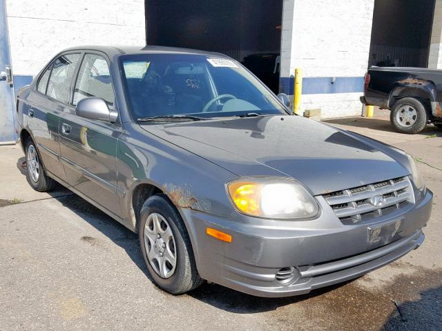 KMHCG45C75U579826 - 2005 HYUNDAI ACCENT GL GRAY photo 1