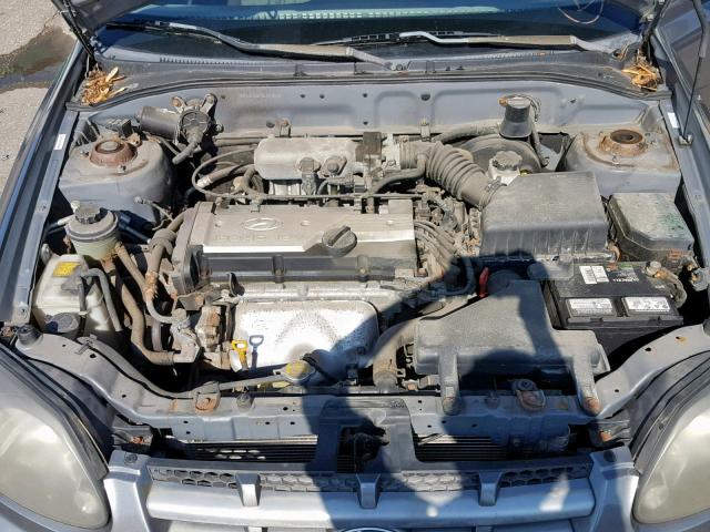 KMHCG45C75U579826 - 2005 HYUNDAI ACCENT GL GRAY photo 7