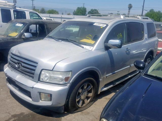 5N3AA08A95N812179 - 2005 INFINITI QX56 SILVER photo 2