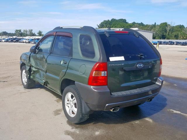 KNDJF723767153204 - 2006 KIA NEW SPORTA GREEN photo 3