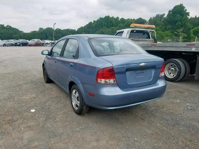 KL1TD56666B672482 - 2006 CHEVROLET AVEO BASE Mavi foto 3