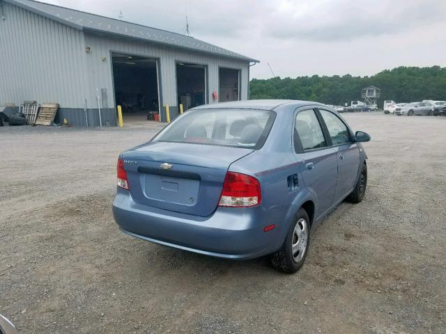 KL1TD56666B672482 - 2006 CHEVROLET AVEO BASE Mavi foto 4