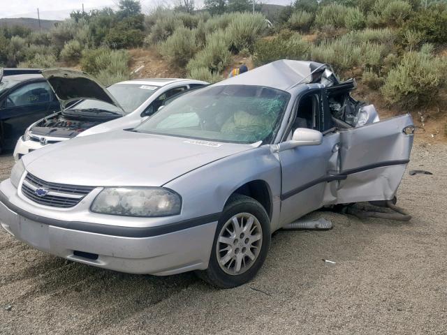 2G1WF52E149102331 - 2004 CHEVROLET IMPALA GRAY photo 2