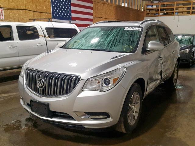 5GAKVBKD0GJ328160 - 2016 BUICK ENCLAVE SILVER photo 2