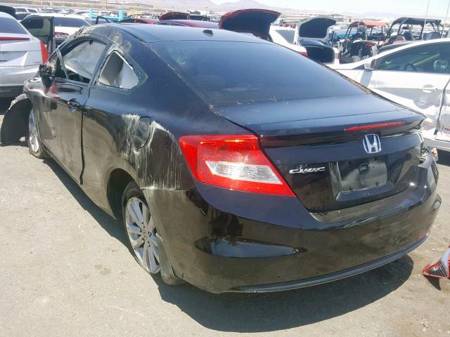 2HGFG3B05CH502850 - 2012 HONDA CIVIC EXL 黑色 照片 3