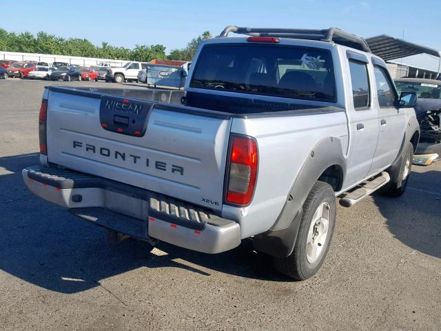 1N6ED27T81C302915 - 2001 NISSAN FRONTIER C SILVER photo 4