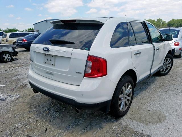 2FMDK3JC6BBA23270 - 2011 FORD EDGE SEL WHITE photo 4