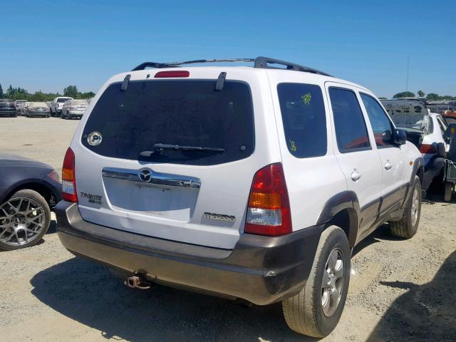 4F2YU08141KM26350 - 2001 MAZDA TRIBUTE LX WHITE photo 4