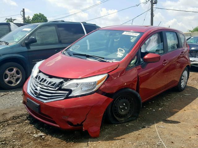 3N1CE2CP3FL445804 - 2015 NISSAN VERSA NOTE RED photo 2