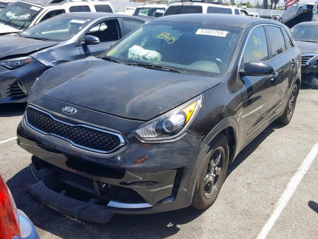 KNDCB3LC0H5052371 - 2017 KIA NIRO FE BLACK photo 2