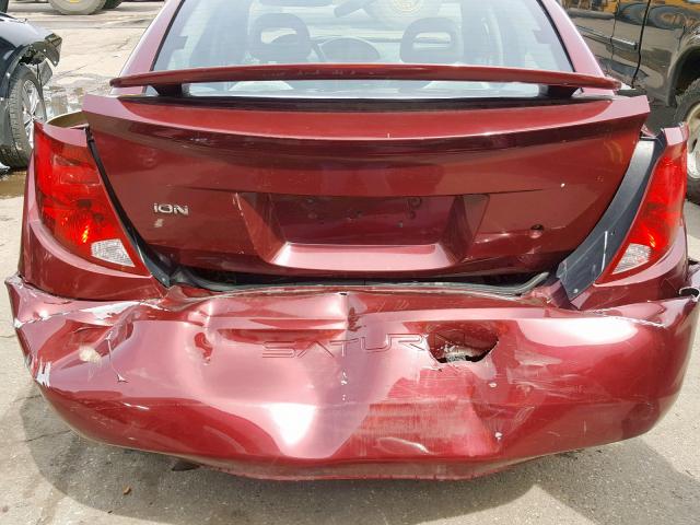 1G8AL52F23Z184944 - 2003 SATURN ION LEVEL MAROON photo 9