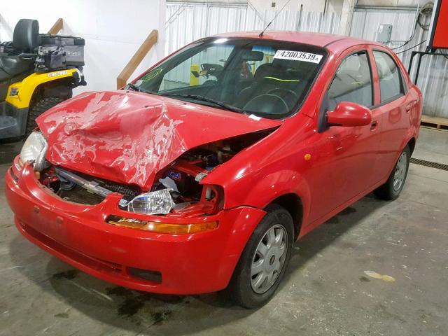 KL1TJ52674B228653 - 2004 CHEVROLET AVEO LS RED photo 2