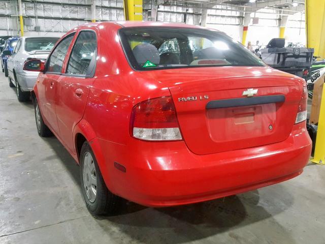 KL1TJ52674B228653 - 2004 CHEVROLET AVEO LS RED photo 3