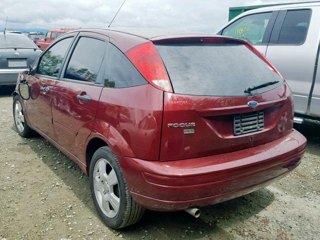 1FAHP37N57W283557 - 2007 FORD FOCUS ZX5 MAROON photo 3