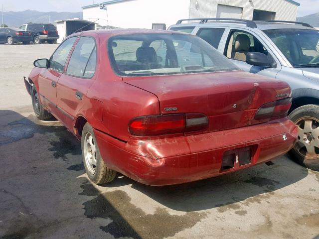1Y1SK5365RZ096115 - 1994 GEO PRIZM BASE BURGUNDY photo 3