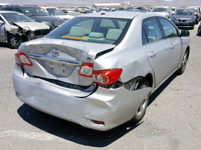 5YFBU4EE8DP202069 - 2013 TOYOTA COROLLA BA SILVER photo 4