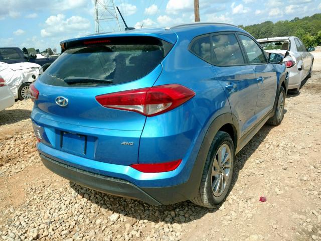 KM8J3CA4XHU280833 - 2017 HYUNDAI TUCSON LIM BLUE photo 4