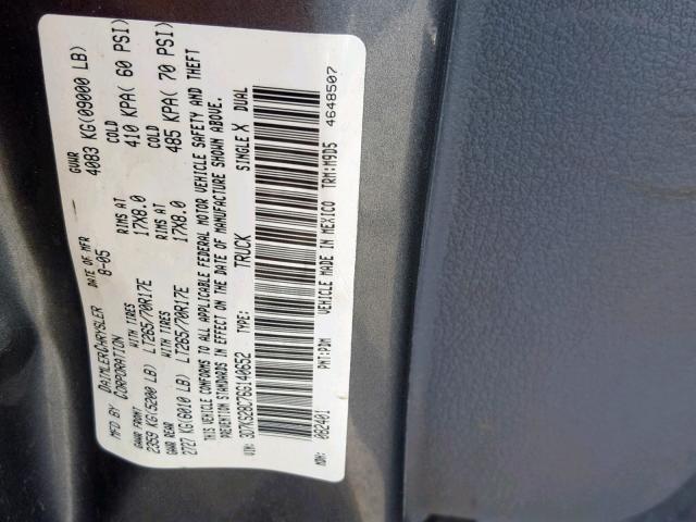 3D7KS28C76G140652 - 2006 DODGE RAM 2500 S Ոսկեգույն լուսանկար 10