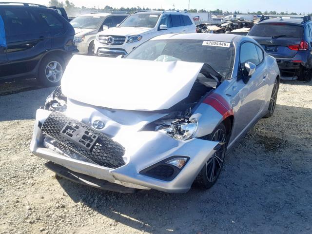 JF1ZNAA11F9700562 - 2015 TOYOTA SCION FR-S SILVER photo 2