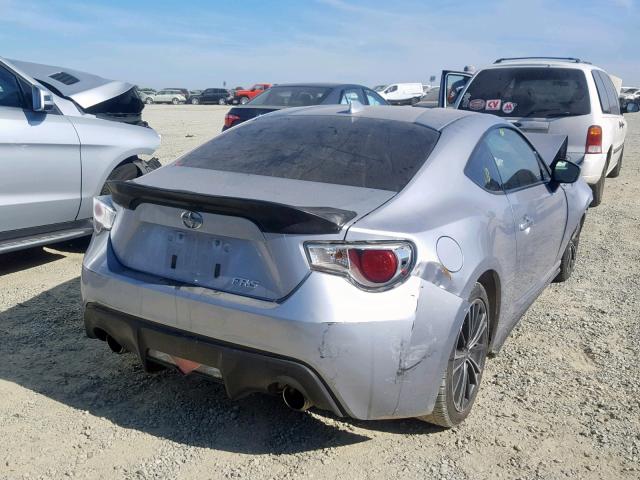 JF1ZNAA11F9700562 - 2015 TOYOTA SCION FR-S SILVER photo 4