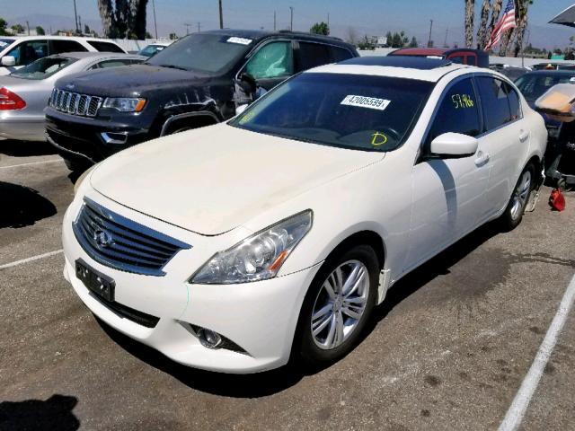 JN1CV6AP5DM716780 - 2013 INFINITI G37 BASE WHITE photo 2