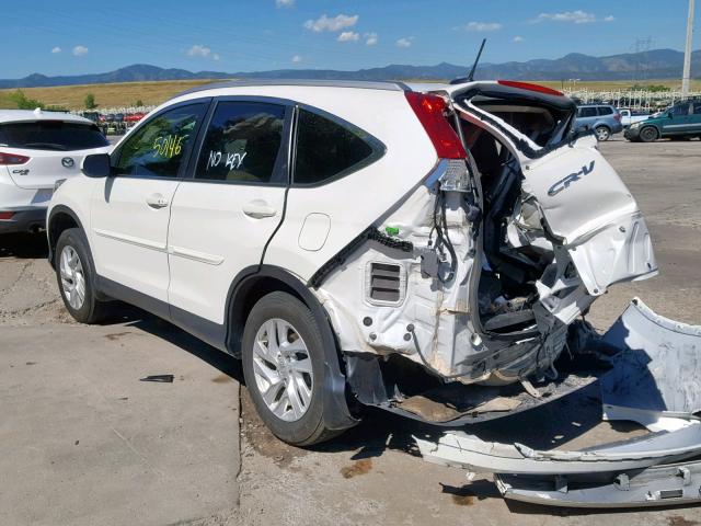 5J6RM4H73FL084966 - 2015 HONDA CR-V EXL WHITE photo 3