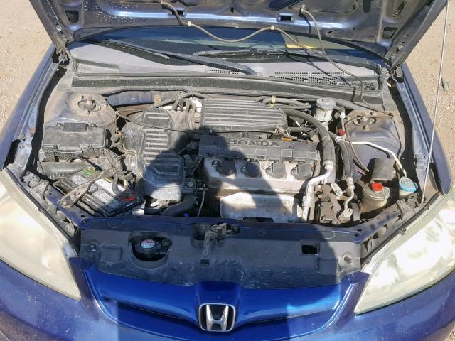 2HGES16395H519690 - 2005 HONDA CIVIC DX V BLUE photo 7